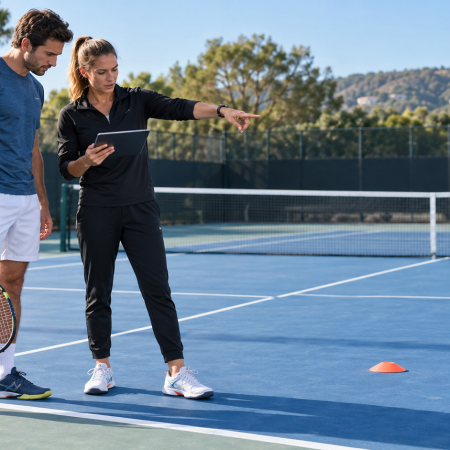 Comment les grandes académies de tennis organisent-elles leurs installations pour accompagner la progression des jeunes joueurs ?